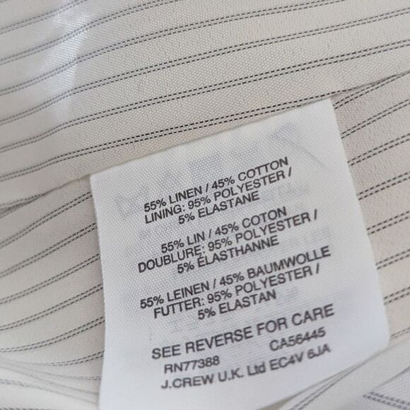 J. Crew Regent Blazer Metallic  Linen Blend Size 0 - Picture 8 of 11